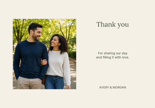 Thank-you card size of The Garden Promise