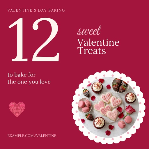 Square post size of 12 Sweet Valentine Treats