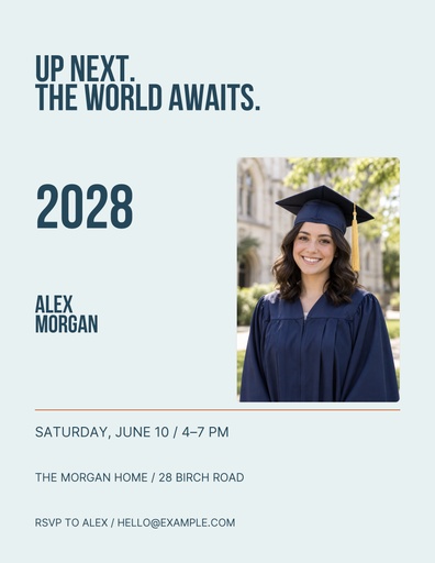 Letter flyer size of Up Next, Class of 2028