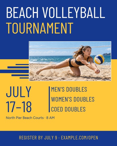 Portrait post size of Summer Beach Volleyball Tournament