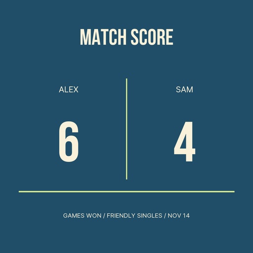 Score post size of The First Serve Club