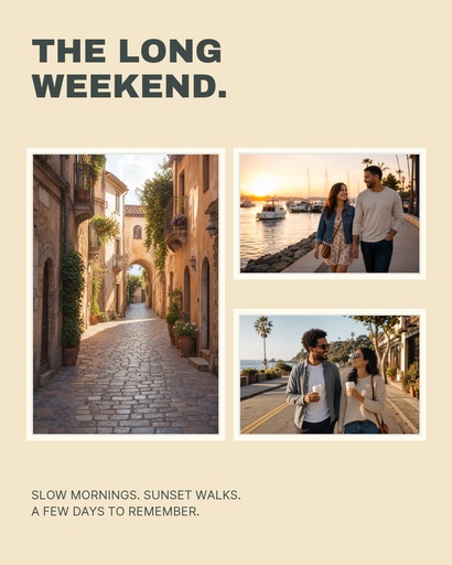 Portrait collage size of The Long Weekend Album