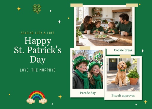 Landscape greeting size of Happy St. Patrick's Day from Us