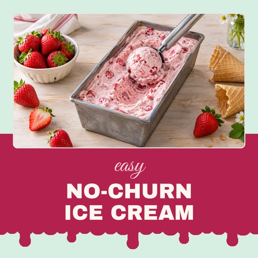 Square post size of Easy No-Churn Ice Cream