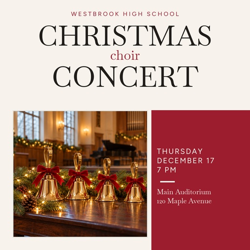 Square post size of Christmas Choir Concert