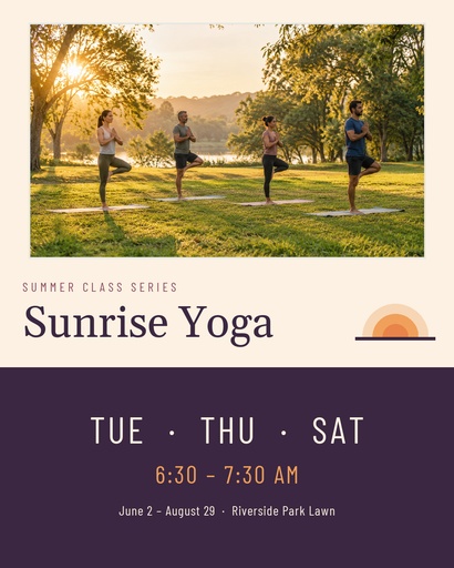 Portrait post size of Sunrise Yoga in the Park