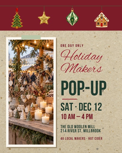 Portrait post size of The Holiday Makers Pop-Up