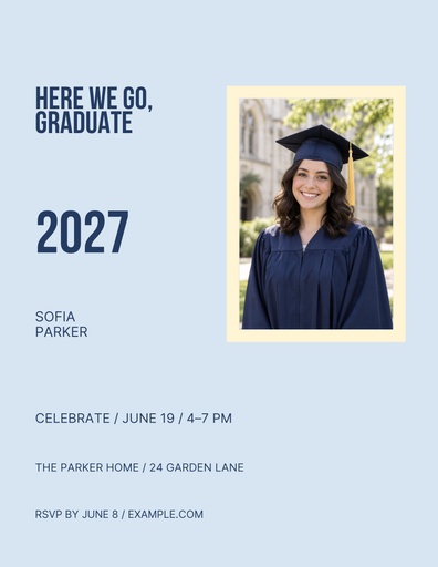 Letter flyer size of Here We Go, Graduate