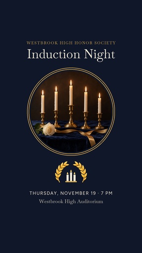 Story opener size of Honor Society Induction Night