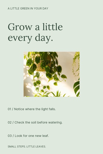 Pinterest pin size of Grow a Little Every Day