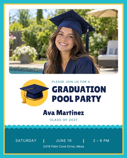 Portrait post size of Graduate Pool Party