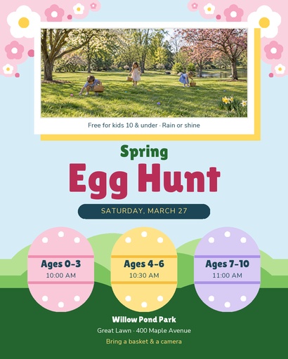 Portrait post size of Spring Egg Hunt in the Park