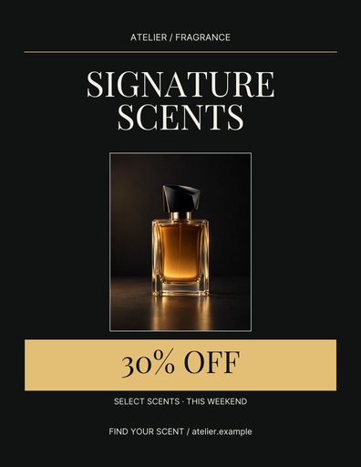 Letter flyer size of Signature Scents