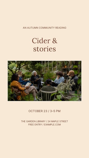 Story opener size of Cider & Stories