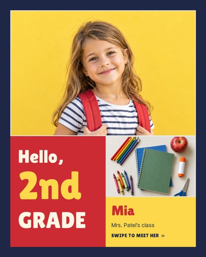 Carousel opener size of Hello, Second Grade