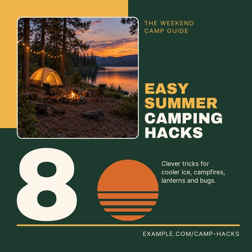 Square post size of 8 Easy Summer Camping Hacks