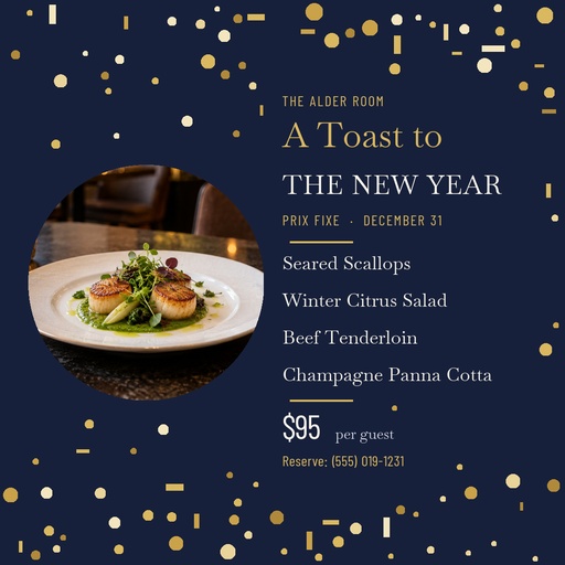 Square post size of A Toast to the New Year