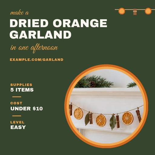 Square post size of Make a Dried Orange Garland