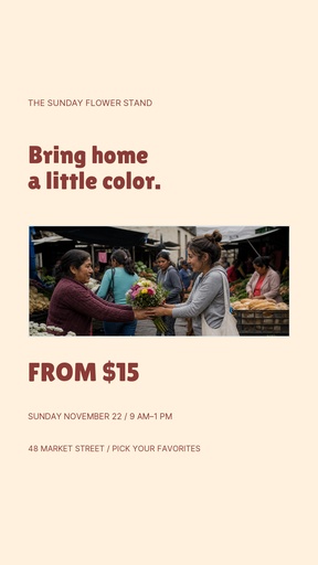 Story opener size of The Sunday Flower Stand