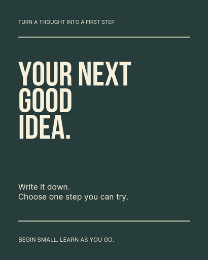 Portrait post size of Your Next Good Idea
