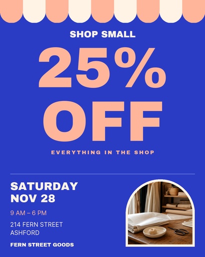 Portrait post size of Shop Small Saturday