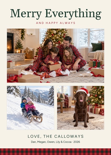 Portrait greeting size of Merry Everything