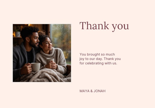 Thank-you card size of A Promise in Bloom