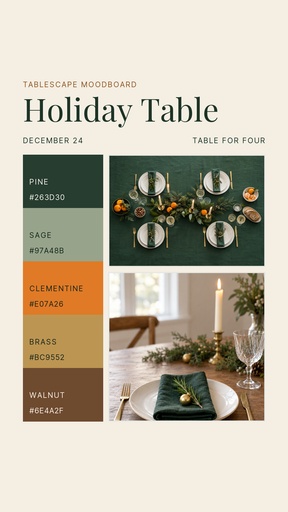 Story opener size of Holiday Table Moodboard