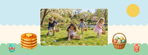 Page cover size of Neighborhood Egg Hunt and Pancake Breakfast