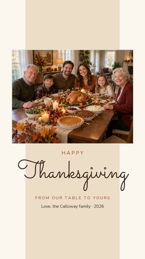 Story opener size of Thanksgiving at Our Table