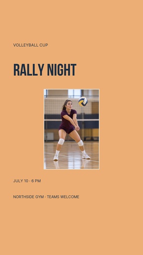 Story opener size of Rally Night