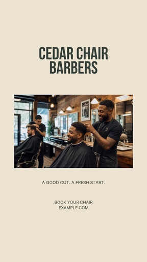 Story opener size of Cedar Chair Barbers