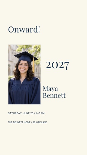 Story opener size of Onward, Class of 2027