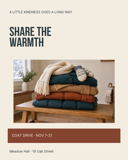 Portrait post size of Share the Warmth