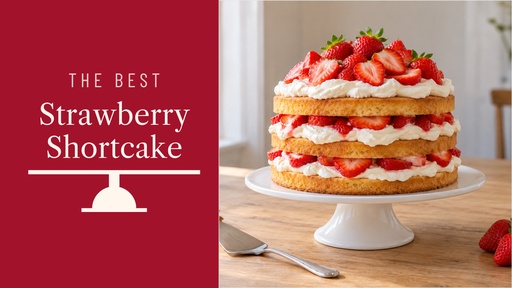 YouTube thumbnail size of The Best Strawberry Shortcake