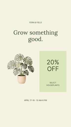 Story opener size of Grow Something Good
