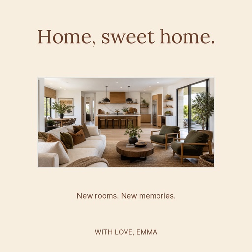 Square post size of Cheers to Your New Home