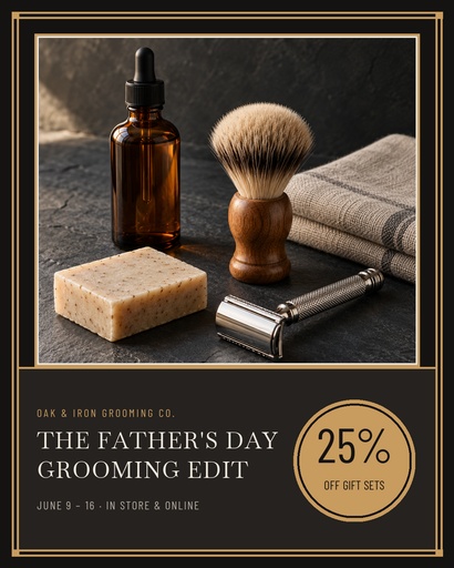 Portrait post size of The Father's Day Grooming Edit