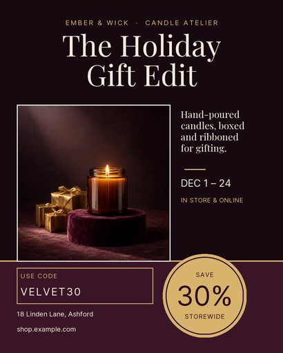 Portrait post size of The Velvet Gift Edit