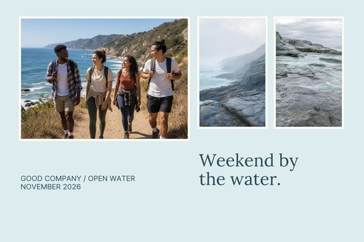 Landscape collage size of Weekend by the Water