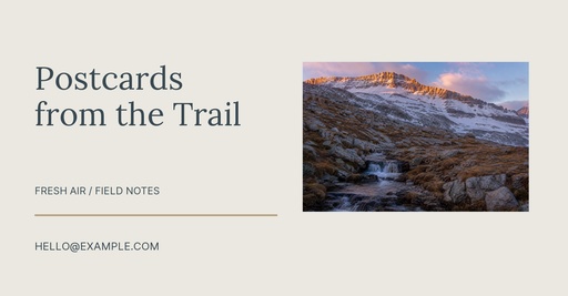 Group cover size of Postcards from the Trail