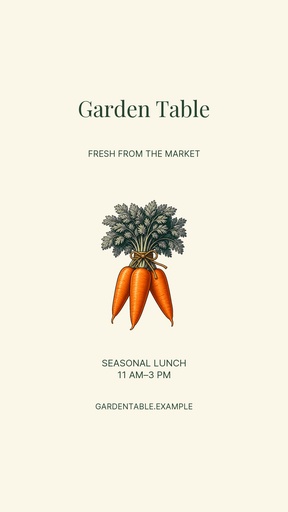 Story opener size of Garden Table
