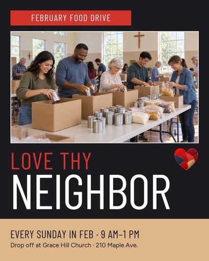Portrait post size of Love Thy Neighbor Food Drive