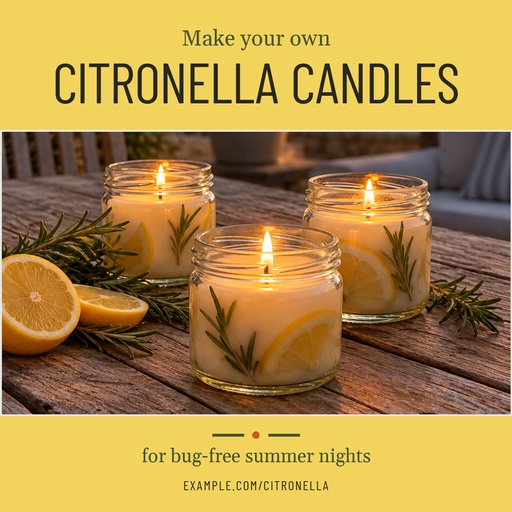 Square post size of Make Your Own Citronella Candles