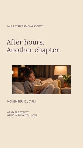 Story opener size of After Hours Book Club