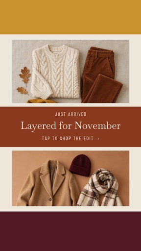 Story opener size of Layered for November