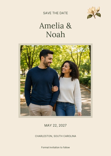 Save the date size of Magnolia Promise