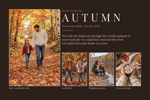 Landscape collage size of Our Autumn Album