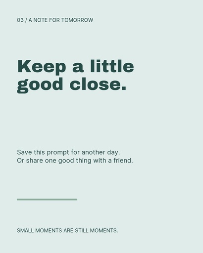 Carousel call to action size of One Good Thing