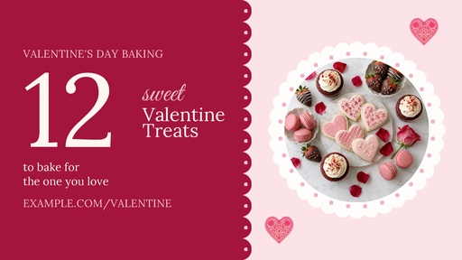 Landscape graphic size of 12 Sweet Valentine Treats